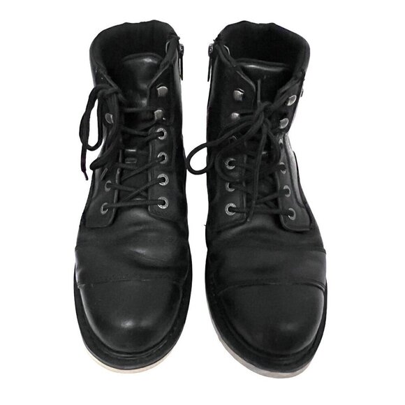 Harley Davidson Motorcycles Mens Black Leather Zip Lace Up Ankle Boots US 11.5M - Picture 12 of 14
